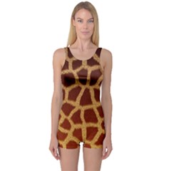 Giraffe Hide One Piece Boyleg Swimsuit by trendistuff