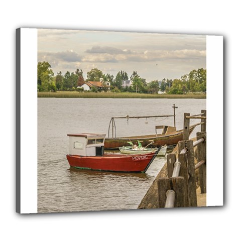 Santa Lucia River In Montevideo Uruguay Canvas 24  X 20  by dflcprints