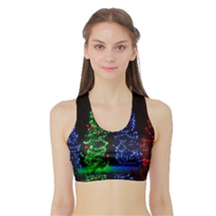 Christmas Lights 1 Women s Sports Bra With Border by trendistuff