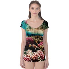 Coral Reefs 1 Short Sleeve Leotard by trendistuff