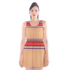 Stripes And Chevrons Scoop Neck Skater Dress by LalyLauraFLM