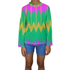 Chevrons  Kid s Long Sleeve Swimwear by LalyLauraFLM