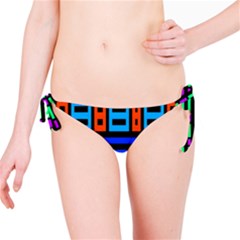 Rectangles And Stripes Bikini Bottom by LalyLauraFLM