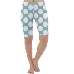 Jade Green Polkadot Cropped Leggings