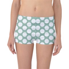 Jade Green Polkadot Reversible Boyleg Bikini Bottoms by Zandiepants