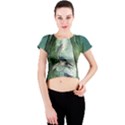 Awesome Seadraon In A Fantasy World With Bubbles Crew Neck Crop Top View1