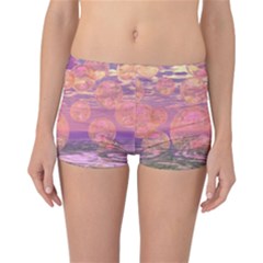 Glorious Skies, Abstract Pink And Yellow Dream Reversible Boyleg Bikini Bottoms by DianeClancy