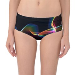 Fluted Cosmic Rafluted Cosmic Rainbow, Abstract Winds Mid-waist Bikini Bottoms by DianeClancy