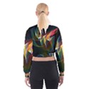 Northern Lights, Abstract Rainbow Aurora Women s Cropped Sweatshirt View2