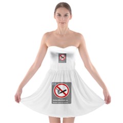 No Smoking  Strapless Dresses by MRTACPANS