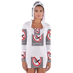 No Smoking  Women s Long Sleeve Hooded T-shirt by MRTACPANS