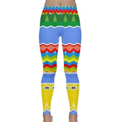 Colorful Chevrons And Waves                 Yoga Leggings by LalyLauraFLM