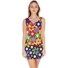 Star Of David Sleeveless Bodycon Dress by SugaPlumsEmporium