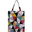 Colorful Geometric Triangles Pattern  Zipper Classic Tote Bag View1