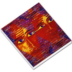 Conundrum Iii, Abstract Purple & Orange Goddess Small Memo Pads by DianeClancy