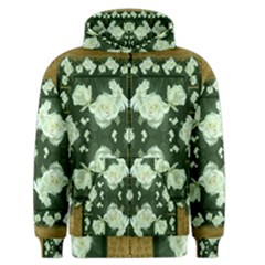 Roses And Flowers In Gold Men s Zipper Hoodie by pepitasart