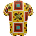 Retro colors squares pattern                            Men s Cotton Tee View2