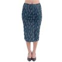 Whimsical Feather Pattern, Midnight Blue, Midi Pencil Skirt View1