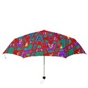 Bright Red Mod Pop Art Folding Umbrellas View3