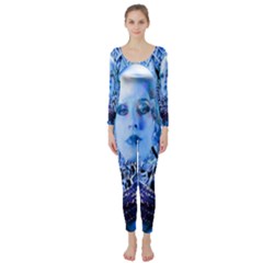Clockwork Blue Long Sleeve Catsuit by icarusismartdesigns