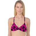 Dark Baby Pink Hawaiian Reversible Tri Bikini Top View1