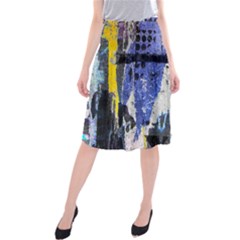 Urban Grunge Midi Beach Skirt by ArtistRoseanneJones