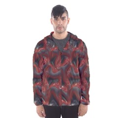 Red Grey 3d Design                                                                                    Mesh Lined Wind Breaker (men) by LalyLauraFLM