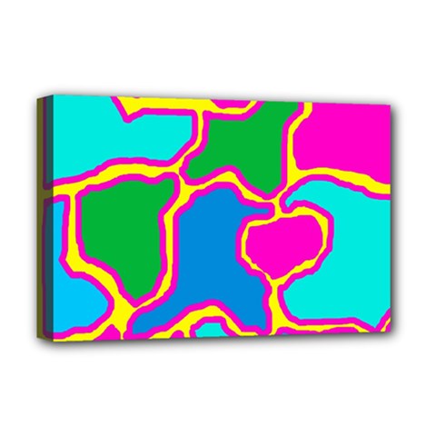 Colorful Abstract Design Deluxe Canvas 18  X 12   by Valentinaart