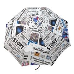 Hillary 2016 Historic Newspaper Collage Umbrella by blueamerica