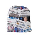 Hillary 2016 Historic Newspaper Collage Drawstring Pouches (Extra Large) View2