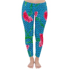 Carnations Winter Leggings  by DanaeStudio