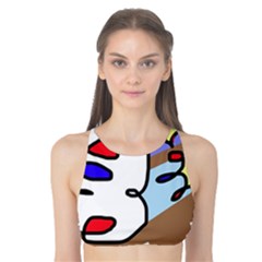 Abstract Comic Tank Bikini Top by Valentinaart