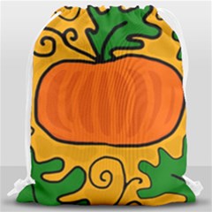 Thanksgiving Pumpkin Drawstring Bag (large) by Valentinaart