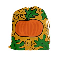 Thanksgiving Pumpkin Drawstring Pouches (xxl) by Valentinaart