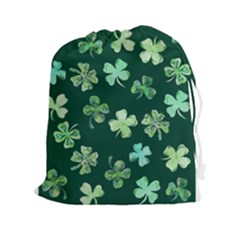 Lucky Shamrocks Drawstring Pouches (xxl) by BubbSnugg