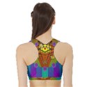 Flower Mice In Peace Balls Pop Art Sports Bra with Border View2