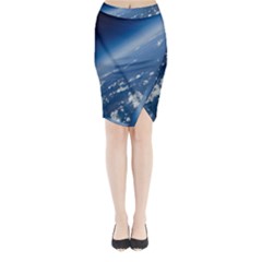 Space Photography Midi Wrap Pencil Skirt by vanessagf