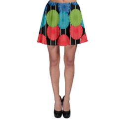 Vibrant Retro Pattern Skater Skirt by DanaeStudio