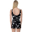 Black and White Starry Pattern One Piece Boyleg Swimsuit View2