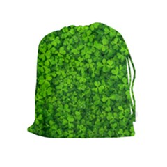 Shamrock Clovers Green Irish St  Patrick Ireland Good Luck Symbol 8000 Sv Drawstring Pouches (extra Large) by yoursparklingshop