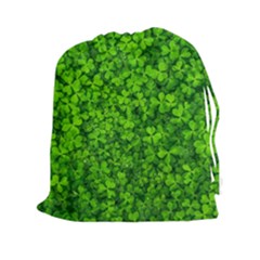 Shamrock Clovers Green Irish St  Patrick Ireland Good Luck Symbol 8000 Sv Drawstring Pouches (xxl) by yoursparklingshop