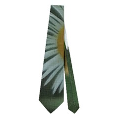 White Summer Flowers Oil Painting Art Neckties (two Side)  by picsaspassion