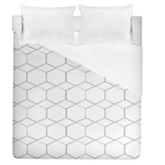  Honeycomb - Diamond Black And White Pattern Duvet Cover Single Side (queen Size) by picsaspassion