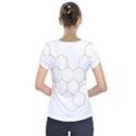 Honeycomb pattern graphic design Short Sleeve Front Detail Top View2