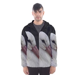 Wild Stork Bird Hooded Wind Breaker (men) by picsaspassion