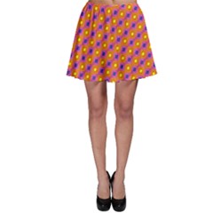 Vibrant Retro Diamond Pattern Skater Skirt by DanaeStudio