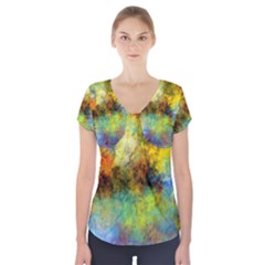 Lagoon Short Sleeve Front Detail Top by digitaldivadesigns