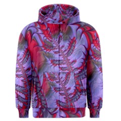 Freaky Friday Red  Lilac Men s Zipper Hoodie by Fractalworld