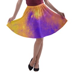 Colorful Universe A-line Skater Skirt by designworld65