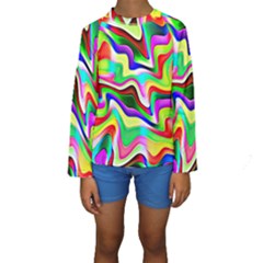 Irritation Colorful Dream Kids  Long Sleeve Swimwear by designworld65